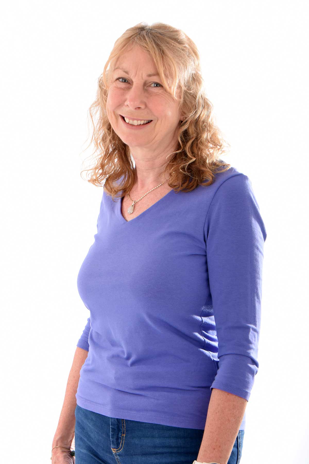 Helen upper body headshot on white background